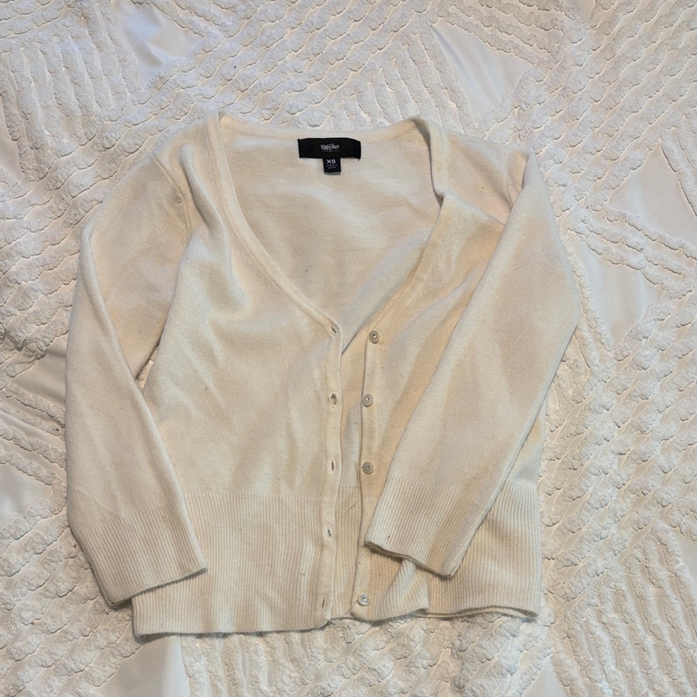 Talbots Cream Button-Up Women's Cardigan